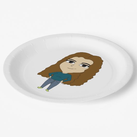 chibi papieren bordje (Gekanteld)