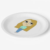 chibi papieren bordje (Gekanteld)
