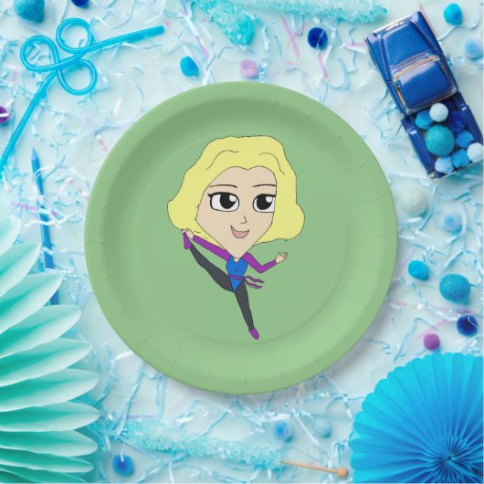 chibi papieren bordje (Feest)