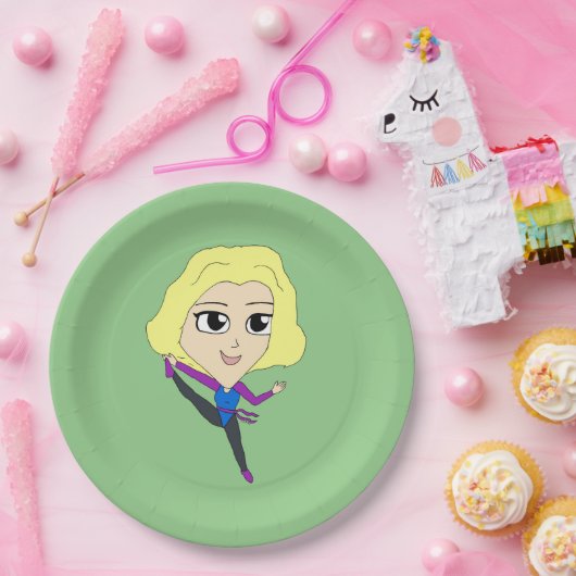chibi papieren bordje (Feest)