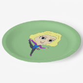 chibi papieren bordje (Gekanteld)