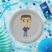 chibi papieren bordje (Feest)