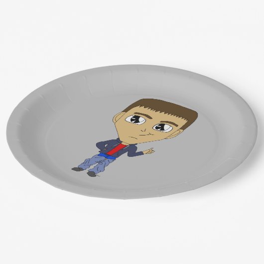 chibi papieren bordje (Gekanteld)