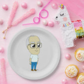 chibi papieren bordje (Feest)