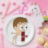 chibi papieren bordje (Feest)