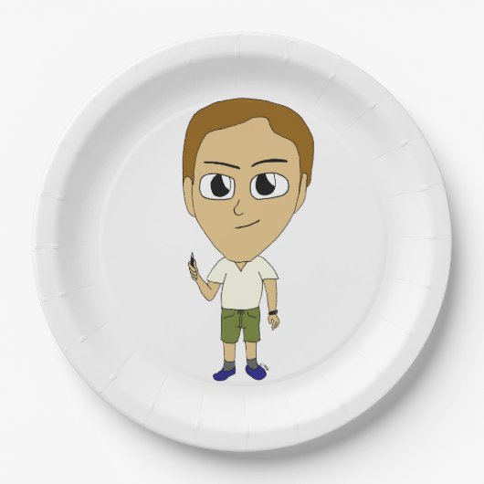 chibi papieren bordje (Voorkant)
