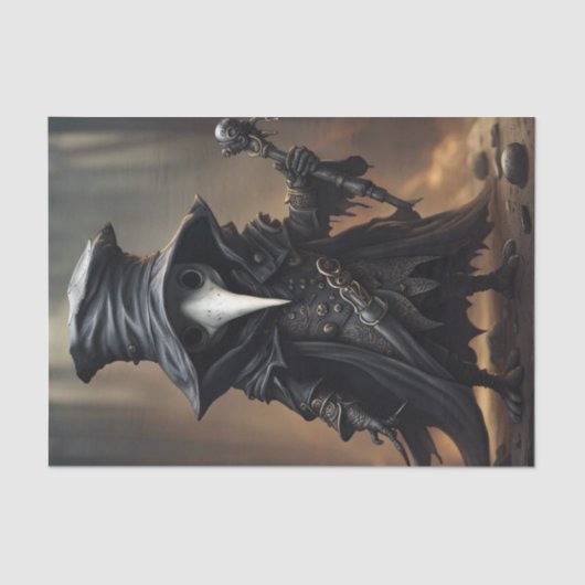 Chibi Plague Doctor Monster Decoupage Papier (Voorkant)