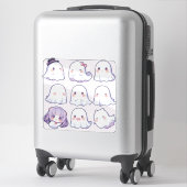 Chibi Pop Art Ghosts Aangepaste gesneden Vinyl Sti Sticker (Koffer)