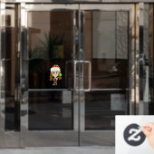 chibi raamsticker (Kantoordeur)