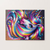 Chibi Rainbow Eenhoorn puzzel (Horizontaal)