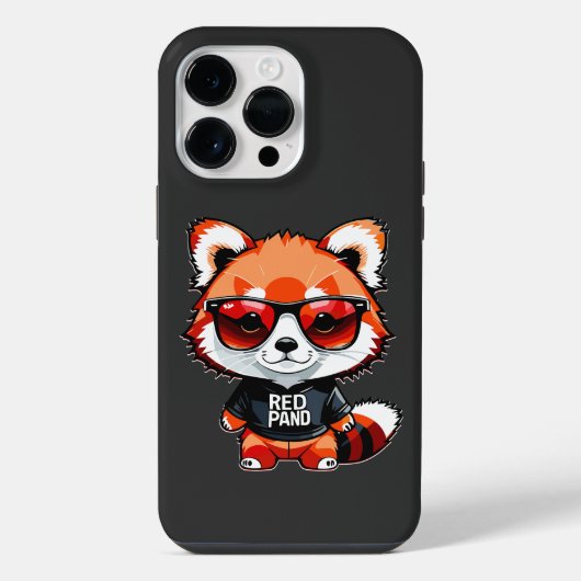 Chibi Rode Panda Welp iPhone Hoesje (Achterkant)