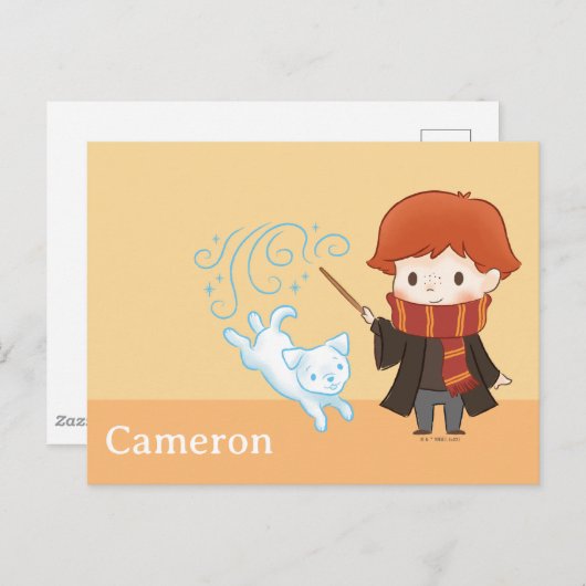 Chibi Ron Weasley Patronus Briefkaart (Voorkant / Achterkant)
