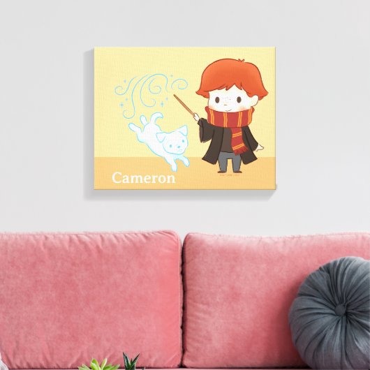 Chibi Ron Weasley Patronus Canvas Afdruk (Insitu (Woonkamer))