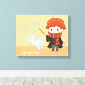 Chibi Ron Weasley Patronus Canvas Afdruk (Insitu (Houten vloer))