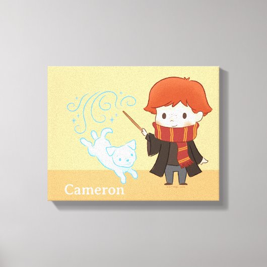Chibi Ron Weasley Patronus Canvas Afdruk (Voorkant)