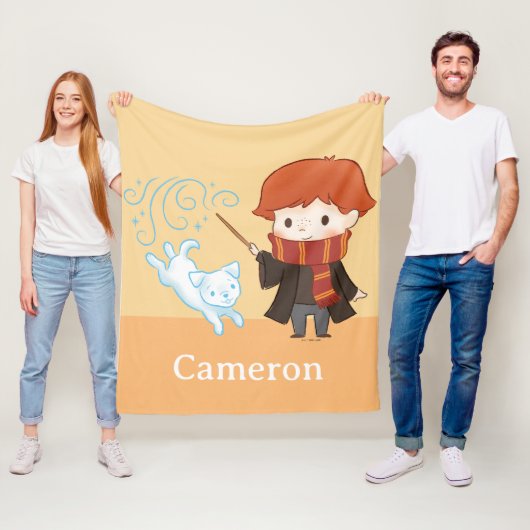 Chibi Ron Weasley Patronus Fleece Deken (In situ)