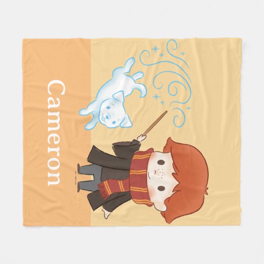 Chibi Ron Weasley Patronus Fleece Deken (Voorkant (Horizontaal))