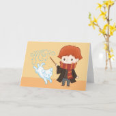 Chibi Ron Weasley Patronus Kaart (Gele Bloem)