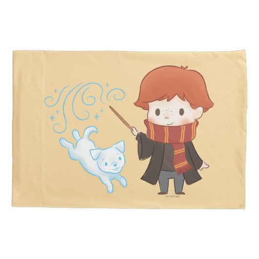 Chibi Ron Weasley Patronus Kussensloop (Achterkant)