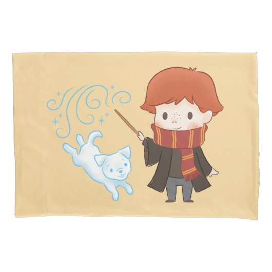Chibi Ron Weasley Patronus Kussensloop (Voorkant)