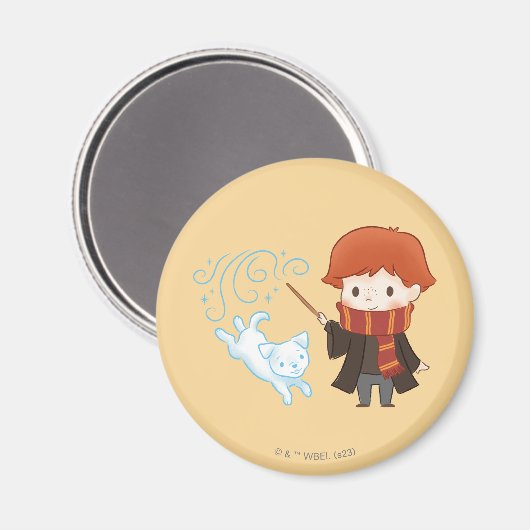 Chibi Ron Weasley Patronus Magneet (Voorkant / Achterkant)