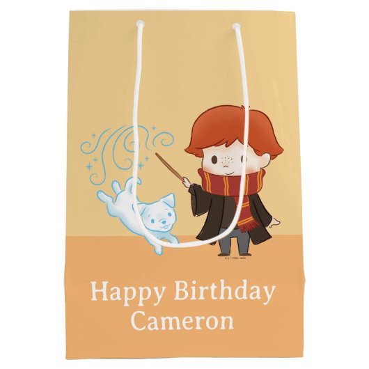 Chibi Ron Weasley Patronus Medium Cadeauzakje (Achterkant)