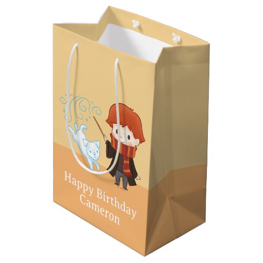 Chibi Ron Weasley Patronus Medium Cadeauzakje (Achterkant Gekanteld)