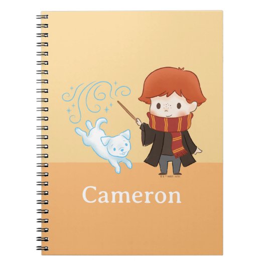 Chibi Ron Weasley Patronus Notitieboek (Voorkant)