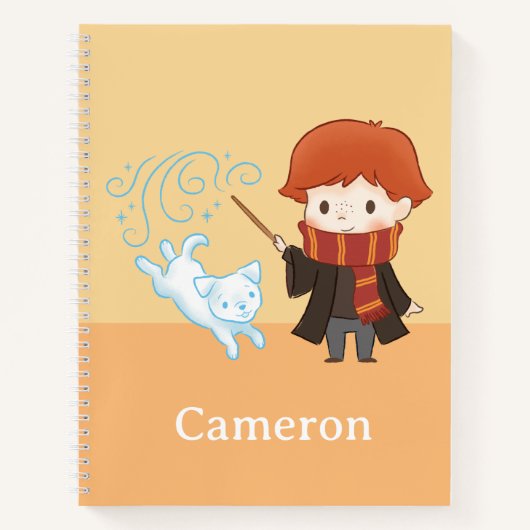 Chibi Ron Weasley Patronus Notitieboek (Voorkant)