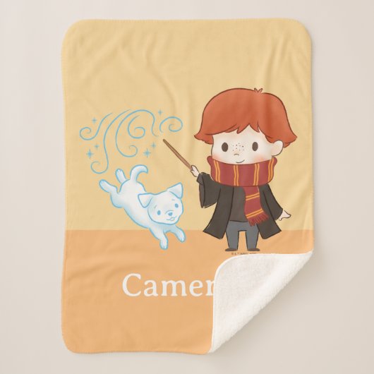 Chibi Ron Weasley Patronus Sherpa Deken (Voorkant)