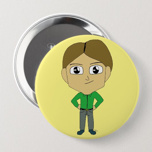 chibi ronde button 4,0 cm (Voorkant /achterkant)