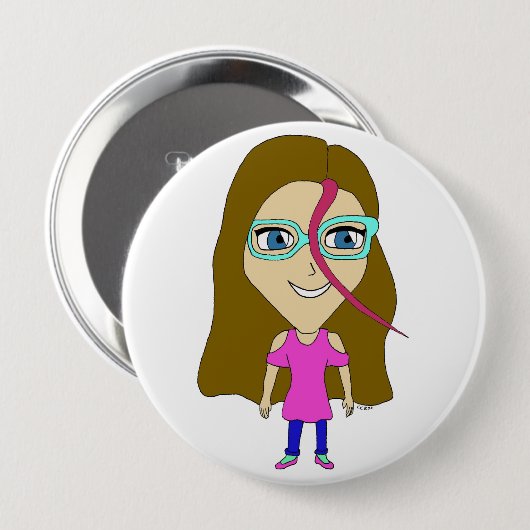 chibi ronde button 4,0 cm (Voorkant /achterkant)