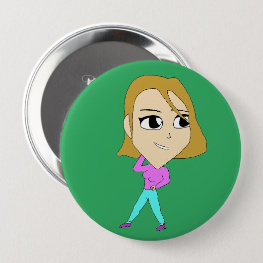 chibi ronde button 4,0 cm (Voorkant /achterkant)