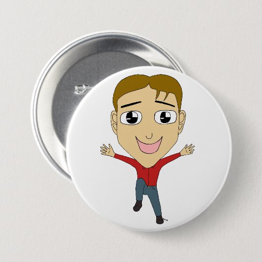 chibi ronde button 7,6 cm (Voorkant /achterkant)