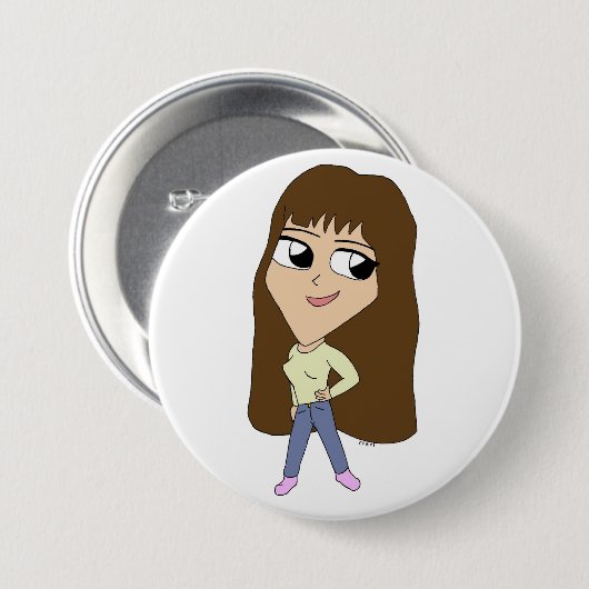 chibi ronde button 7,6 cm (Voorkant /achterkant)