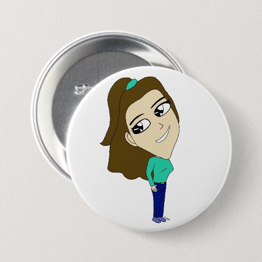 chibi ronde button 7,6 cm (Voorkant /achterkant)