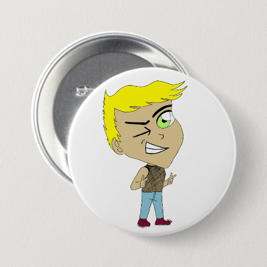 chibi ronde button 7,6 cm (Voorkant /achterkant)