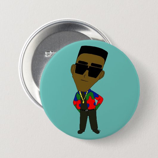 chibi ronde button 7,6 cm (Voorkant /achterkant)