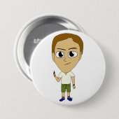 chibi ronde button 7,6 cm (Voorkant /achterkant)