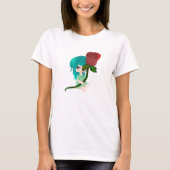 Chibi Roos met een Rozen T-shirt (Voorkant)