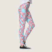 Chibi roze Axolotl patroon Chido Leggings (Rechts)