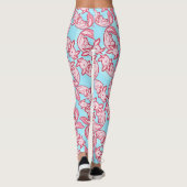Chibi roze Axolotl patroon Chido Leggings (Achterkant)