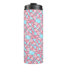 Chibi roze Axolotl patroon Chido Thermosbeker