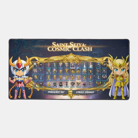 Chibi Saint Seiya Gaming Mouse Pad Desk Mat (Voorkant)