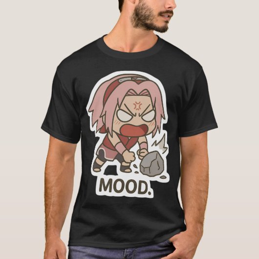 Chibi Sakura Angry Punch Pose (innerlijke Sakura-m T-shirt (Voorkant)