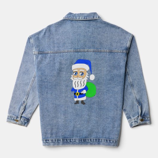 chibi Santa Claus Denim Jacket (Achterkant)