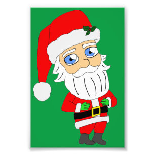 chibi santa claus foto afdruk