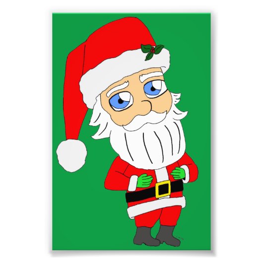 chibi santa claus foto afdruk (Voorkant)
