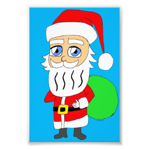 Chibi Santa Claus Foto Afdruk