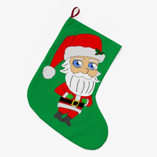 chibi santa claus grote kerstsok (Voorkant (Hangend))